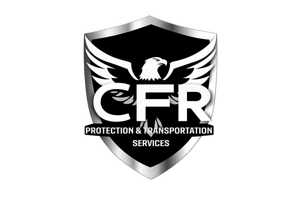 Ícono de CFR Transportation, representando protección ejecutiva y transporte de lujo.